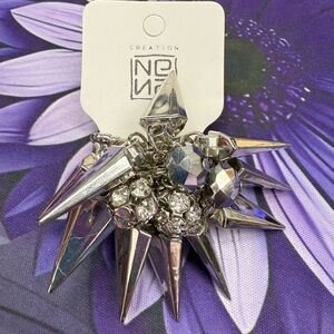 Silver Spike Statement Ring by Creation